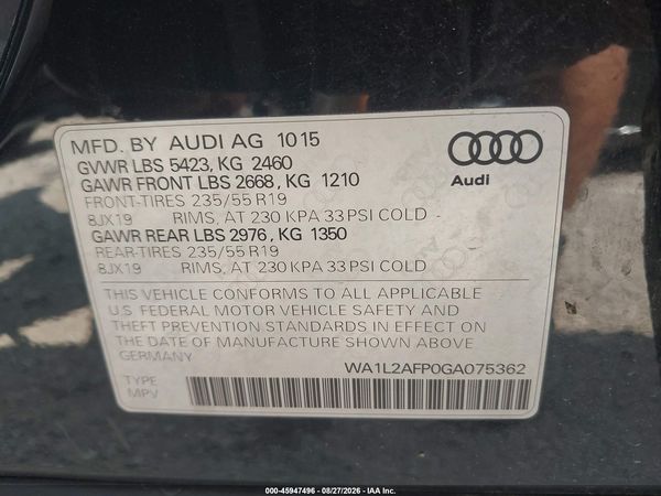 2016 AUDI Q5 2.0T PREMIUM — I9