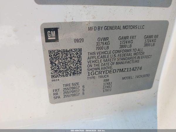 2021 CHEVROLET SILVERADO 1500 4WD  STANDARD BED LT — I9