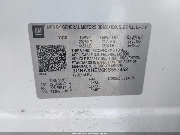 2019 CHEVROLET EQUINOX LS — I9