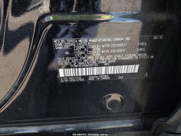 2016 TOYOTA RAV4 XLE