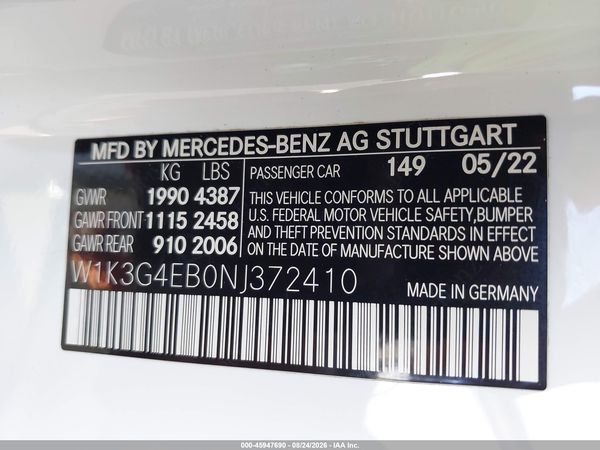 2022 MERCEDES-BENZ A 220 A220