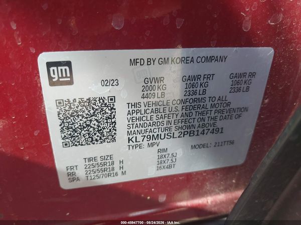 2023 CHEVROLET TRAILBLAZER AWD RS — I9