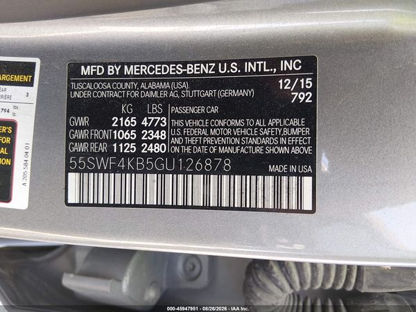 2016 MERCEDES-BENZ C 300 SPORT 4MATIC
