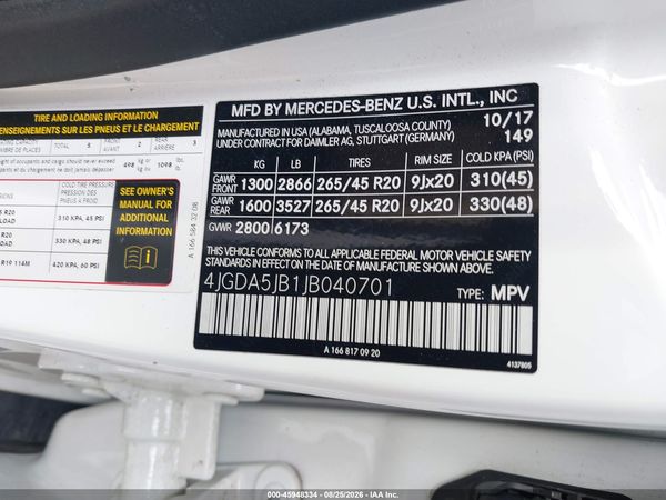 2018 MERCEDES-BENZ GLE 350 GLE350