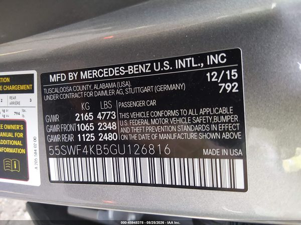 2016 MERCEDES-BENZ C 300 4MATIC