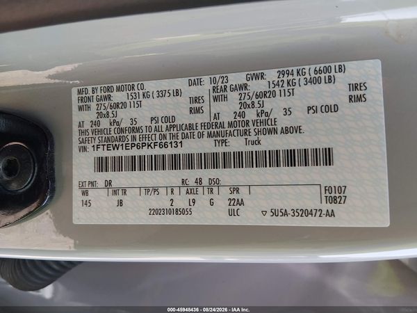 2023 FORD F-150 XL — I9