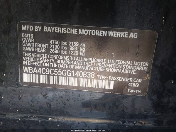 2016 BMW 428I GRAN COUPE XDRIVE — I9
