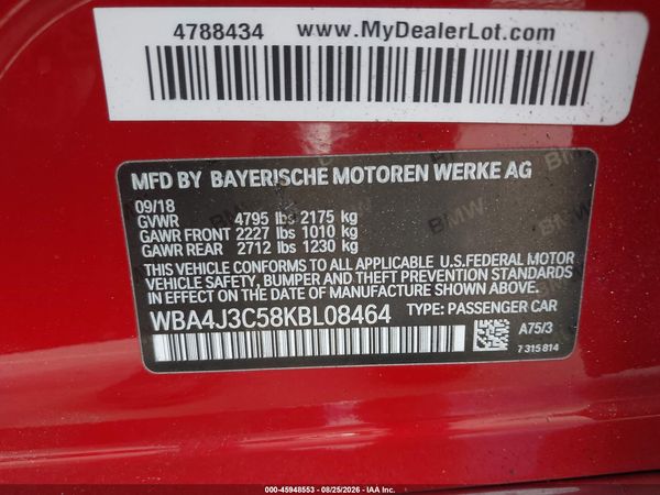 2019 BMW 430I GRAN COUPE XDRIVE