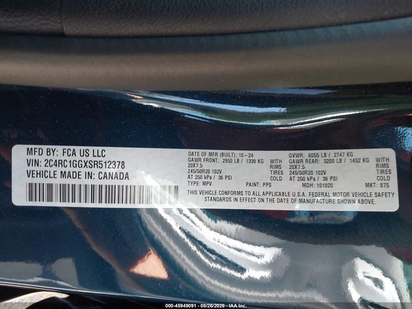 2025 CHRYSLER PACIFICA LIMITED