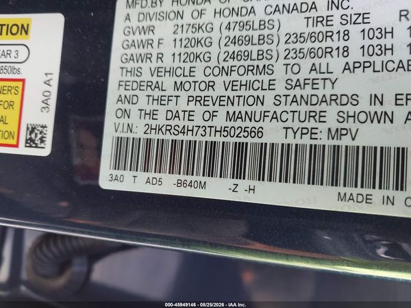 2026 HONDA CR-V EX-L AWD — I9