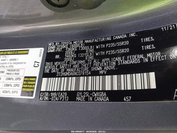 2022 LEXUS RX 450H 450h Premium — I9