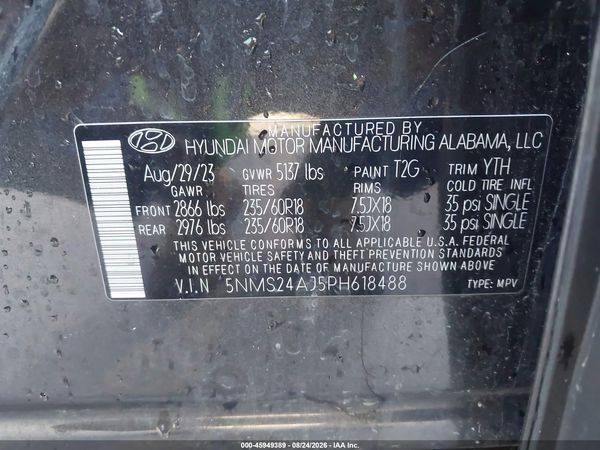 2023 HYUNDAI SANTA FE SEL — I9