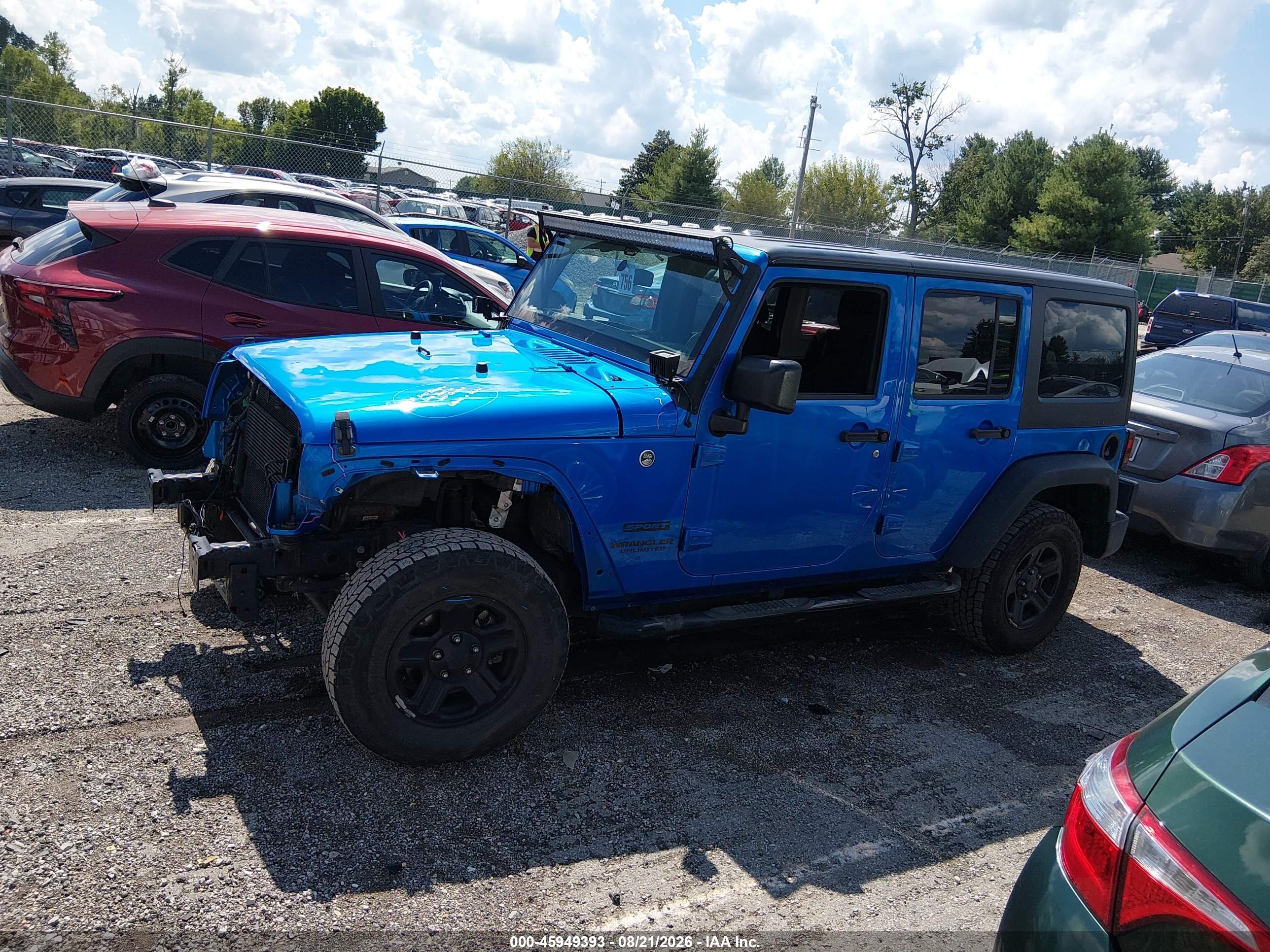 2016 JEEP WRANGLER UNLIMITED SPORT