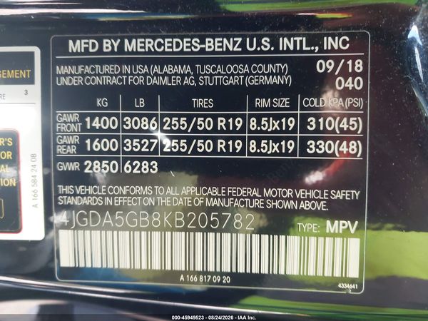 2019 MERCEDES-BENZ GLE 400 4MATIC