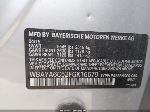 2015 BMW 740I — I9
