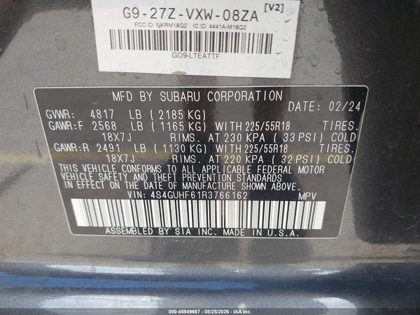 2024 SUBARU CROSSTREK SPORT — I9