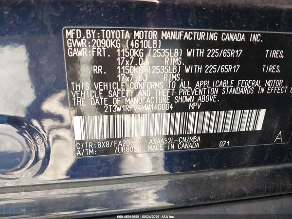 2021 TOYOTA RAV4 XLE