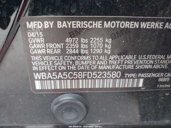 2015 BMW 528I