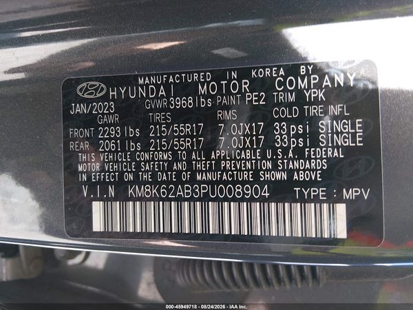 2023 HYUNDAI KONA SEL — I9