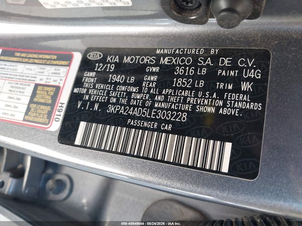 2020 KIA RIO S