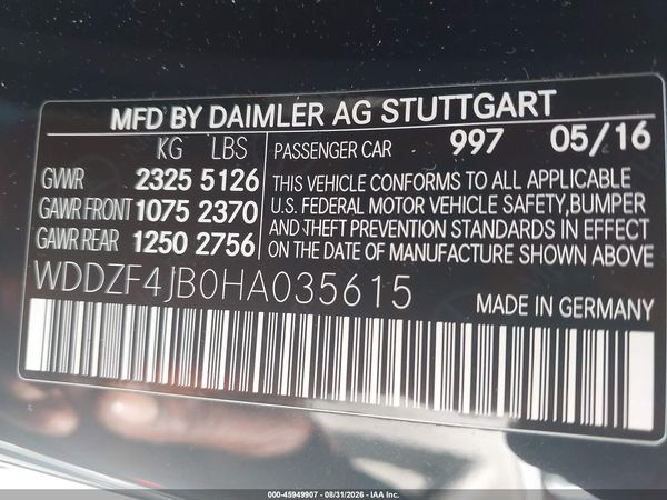 2017 MERCEDES-BENZ E 300 E300