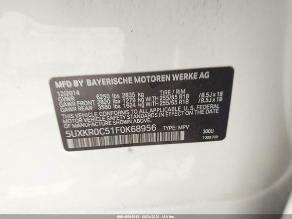 2015 BMW X5 XDRIVE35I — I9