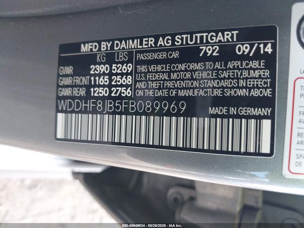 2015 MERCEDES-BENZ E 350 4MATIC — I9