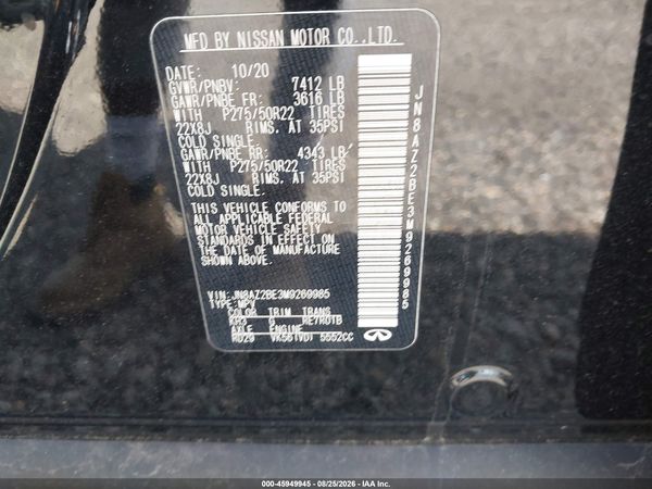 2021 INFINITI QX80 SENSORY AWD