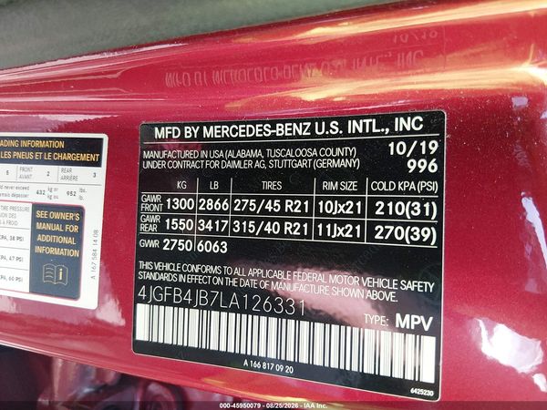 2020 MERCEDES-BENZ GLE 350 GLE350