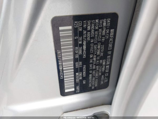 2021 NISSAN ROGUE SPORT S AWD XTRONIC CVT — I9