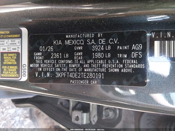2026 KIA K4 LXS