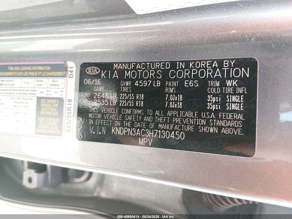 2017 KIA SPORTAGE EX — I9