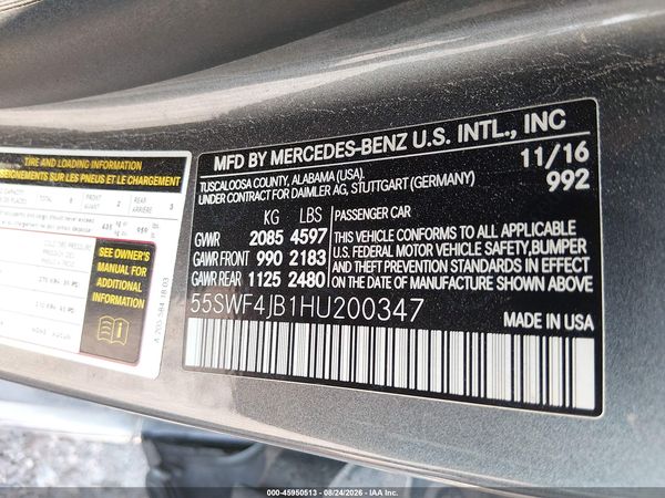 2017 MERCEDES-BENZ C 300 C300