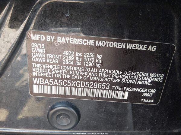 2016 BMW 528I — I9