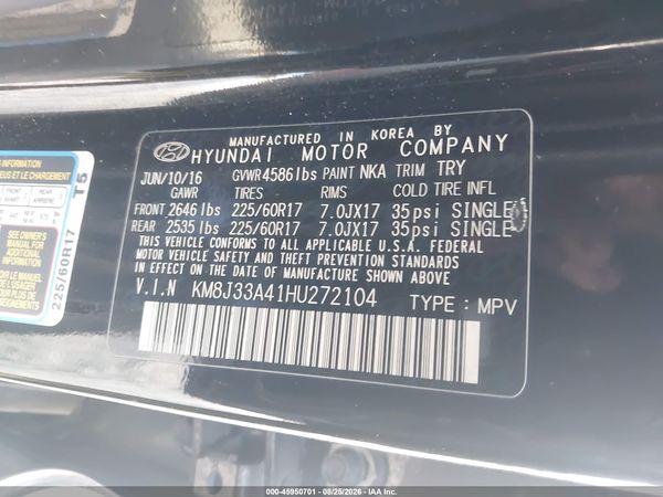 2017 HYUNDAI TUCSON SE