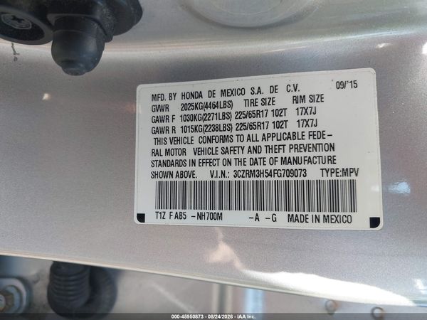 2015 HONDA CR-V EX — I9