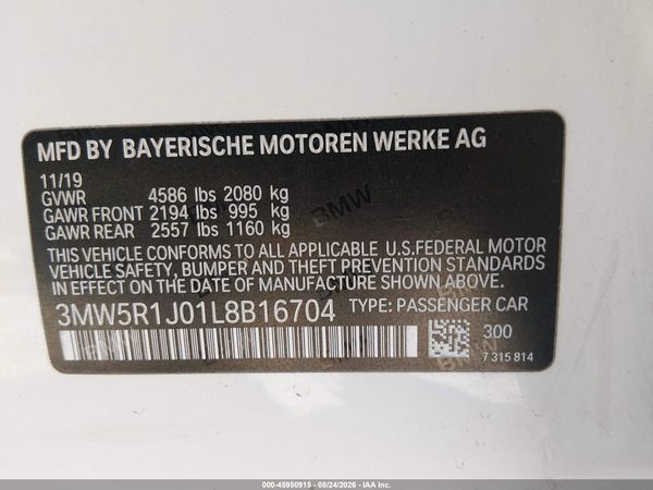 2020 BMW 330I NA
