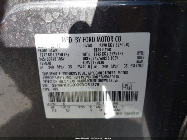 2019 FORD EDGE SE