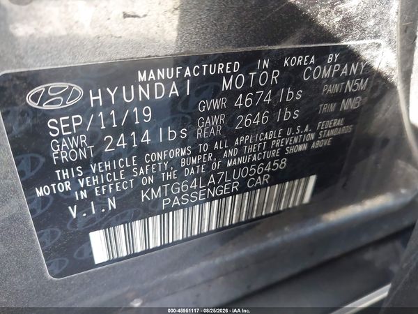 2020 GENESIS G70 2.0T RWD — I9