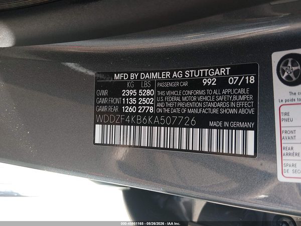 2019 MERCEDES-BENZ E 300 4MATIC — I9