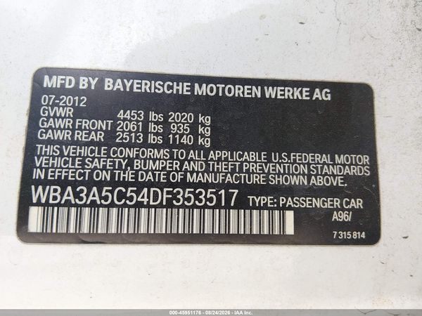 2013 BMW 328I — I9