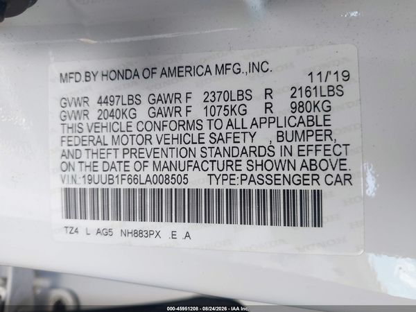 2020 ACURA TLX — I9