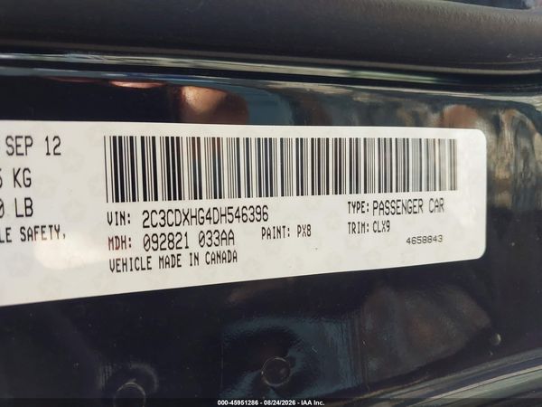 2013 DODGE CHARGER SXT PLUS