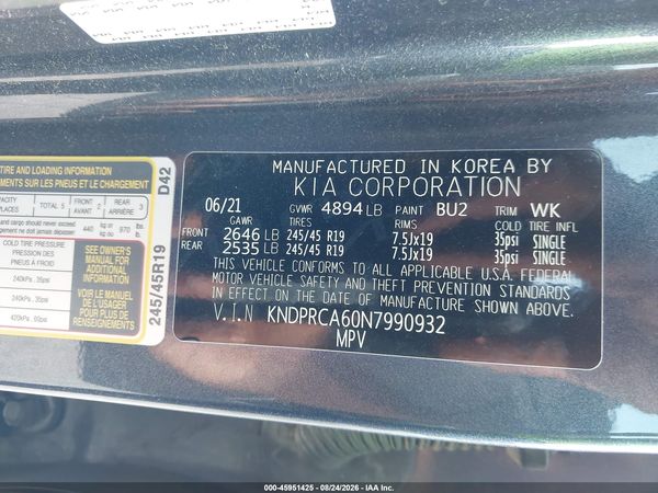 2022 KIA SPORTAGE SX TURBO — I9