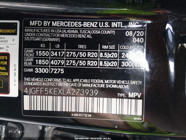 2020 MERCEDES-BENZ GLS 450 4MATIC