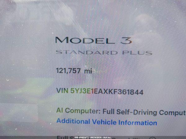 2019 TESLA MODEL 3
