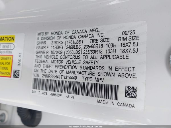 2026 HONDA CR-V EX 2WD