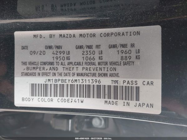 2021 MAZDA MAZDA3 2.5 TURBO PREMIUM PLUS — I9