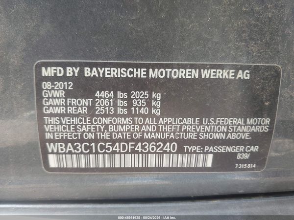 2013 BMW 328I — I9