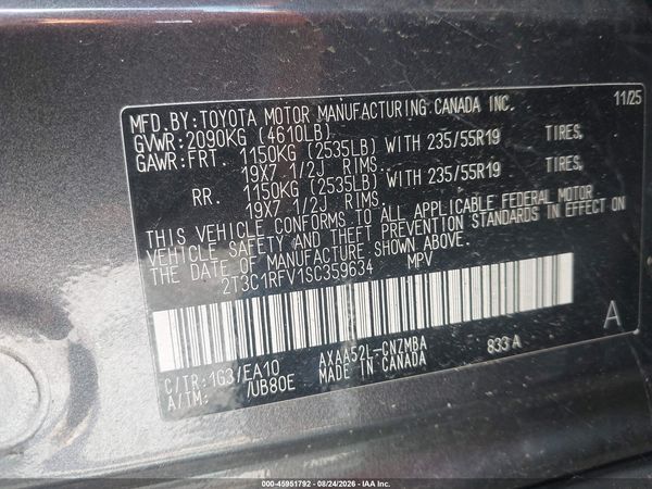2025 TOYOTA RAV4 XLE PREMIUM — I9